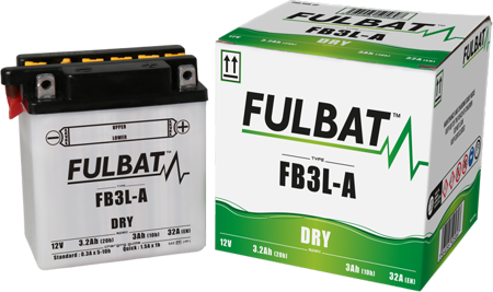 Akumulator FULBAT YB3L-A (suchy, obsługowy, kwas w zestawie)